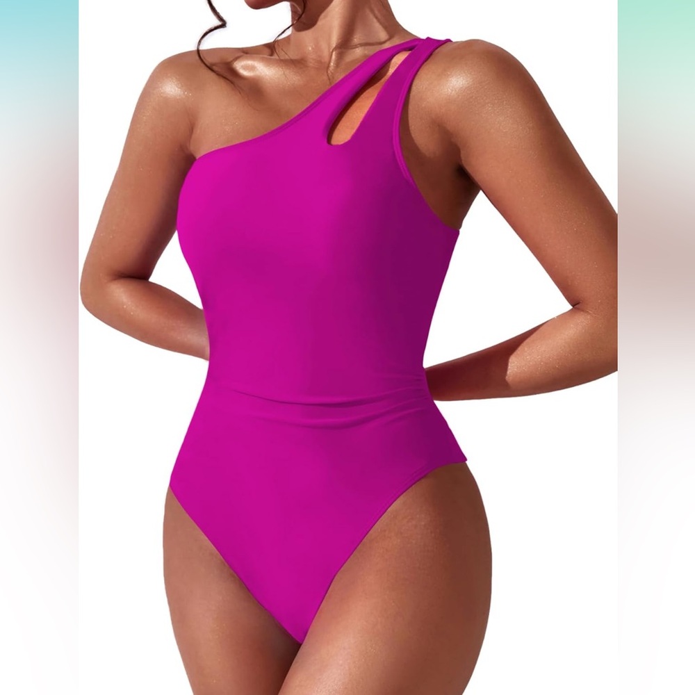 Beilon One-Shoulder Swim One Piece